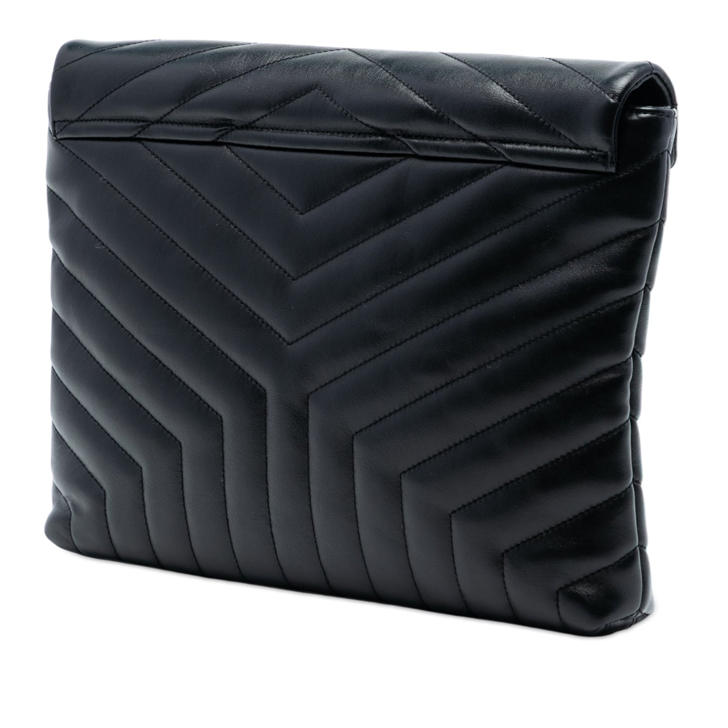 Saint Laurent Matelasse Calfskin Monogram LouLou Document Clutch