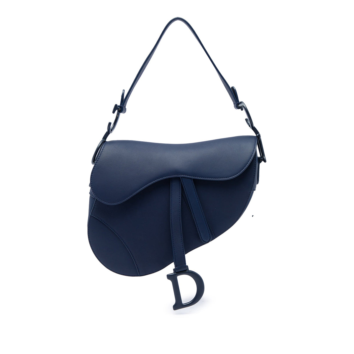 Dior Ultra Matte Calfskin Saddle Bag — Blue