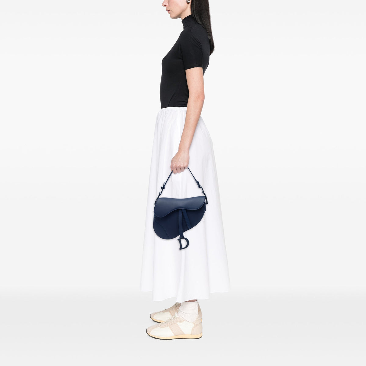 Dior Ultra Matte Calfskin Saddle Bag — Blue