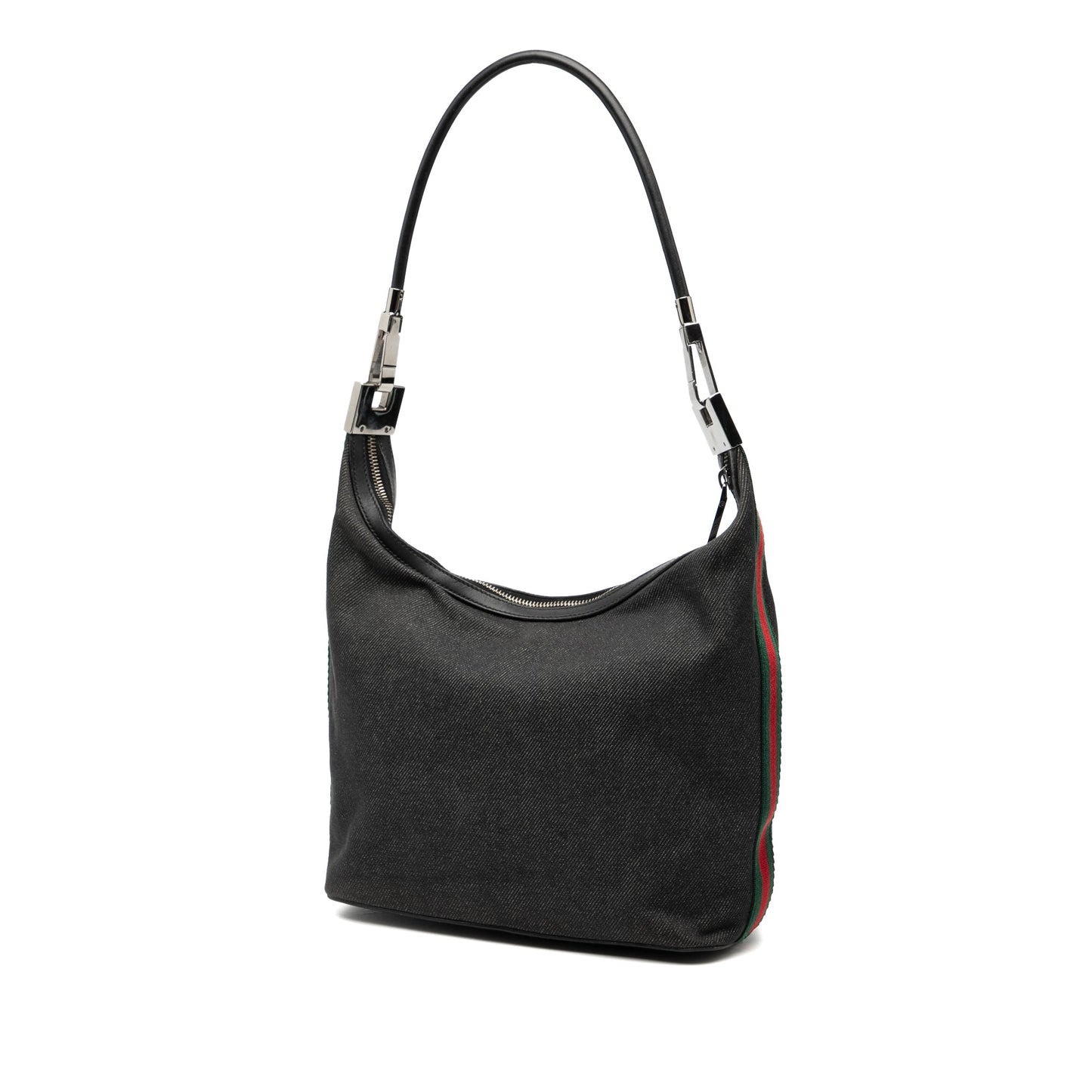 Gucci Denim Web Shoulder Bag