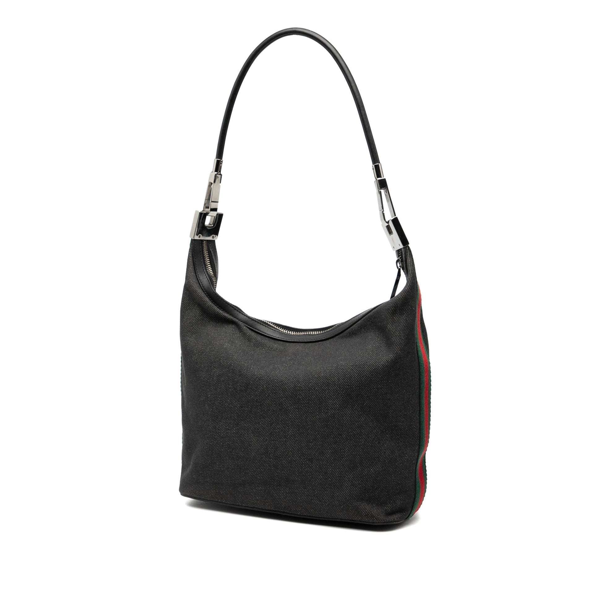 Gucci Denim Web Shoulder Bag
