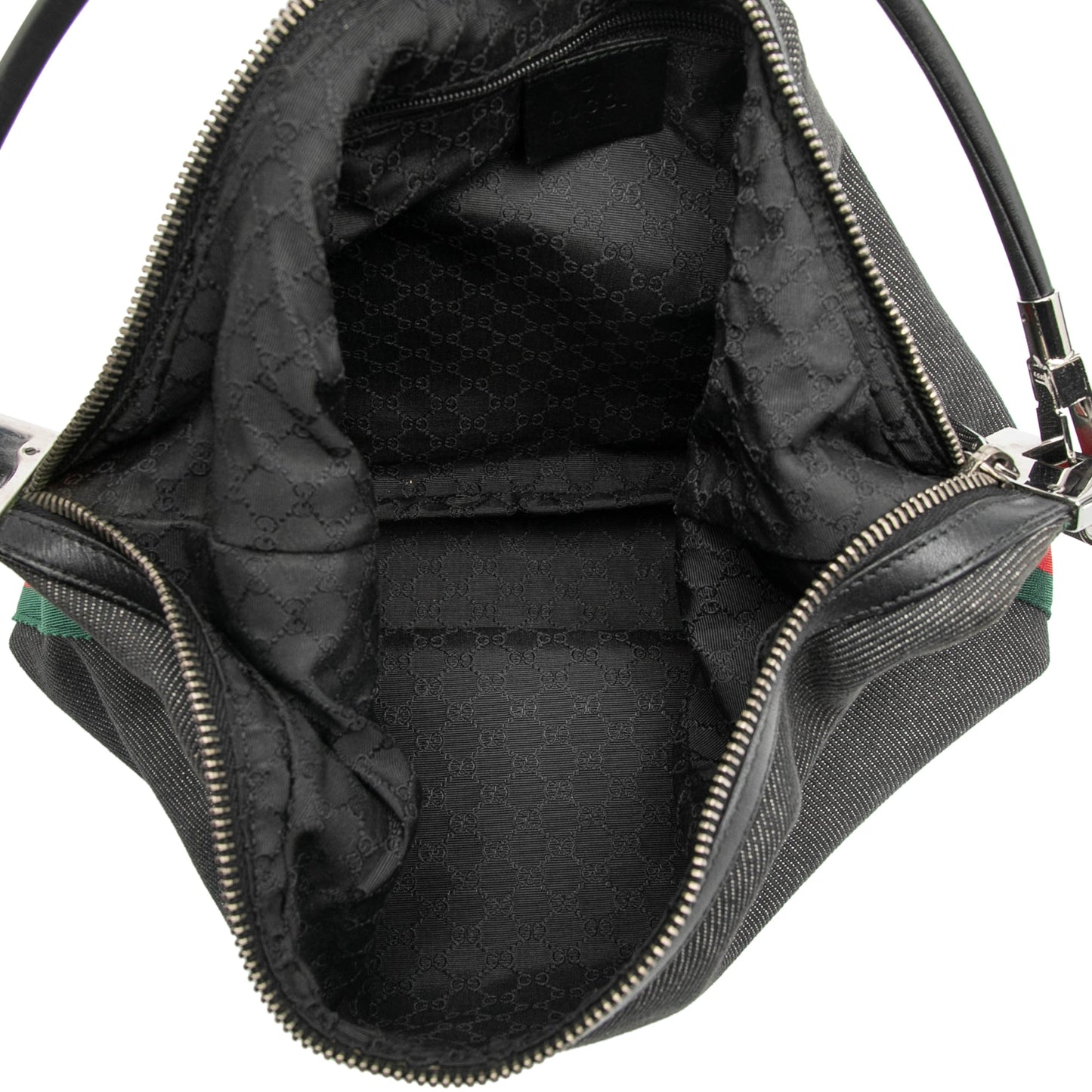 Gucci Denim Web Shoulder Bag