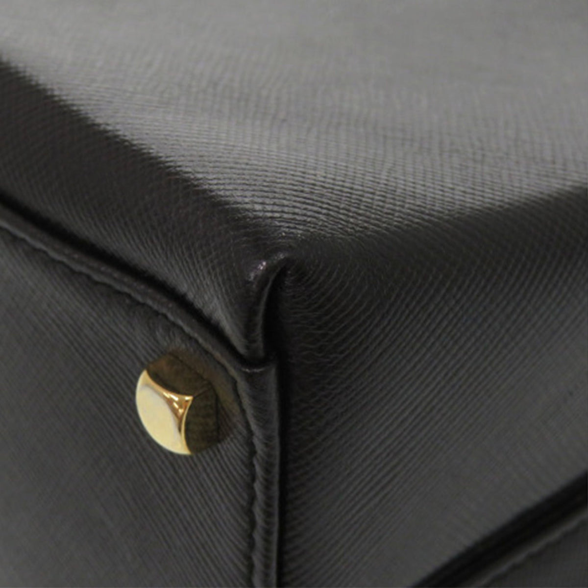 Ferragamo Leather Gancini Top Handle Bag — Black