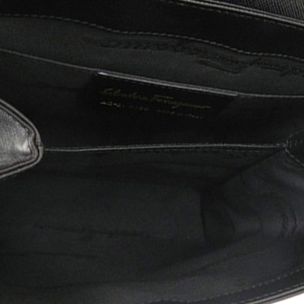 Ferragamo Leather Gancini Top Handle Bag — Black
