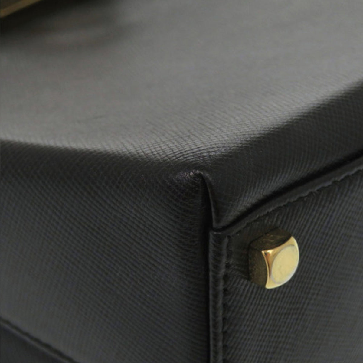 Ferragamo Leather Gancini Top Handle Bag — Black