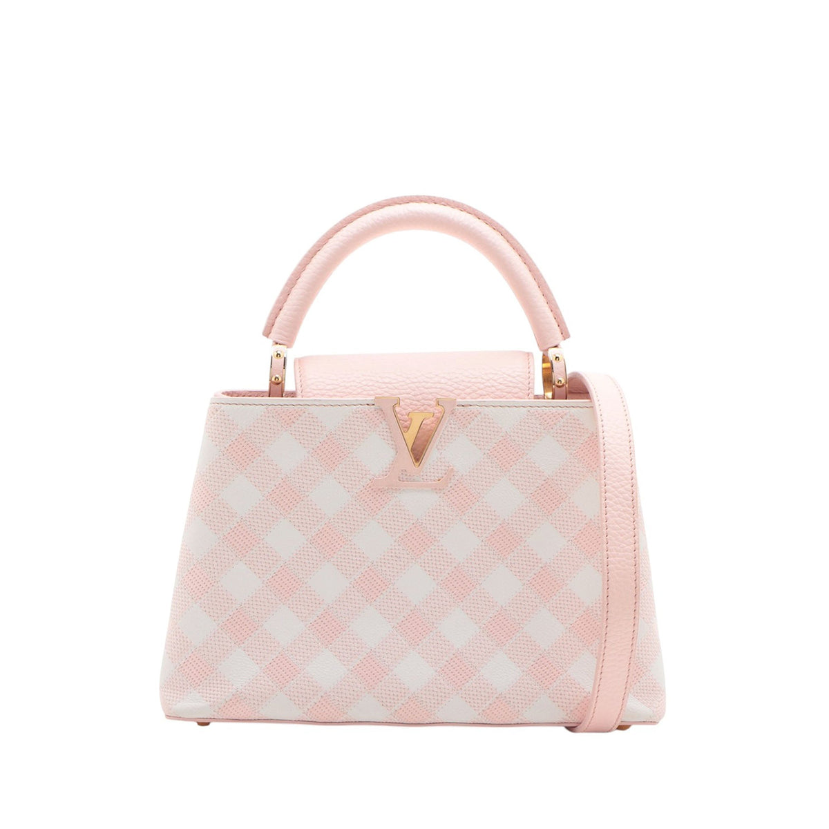 Louis Vuitton Taurillon Embroidered Vichy Capucines BB