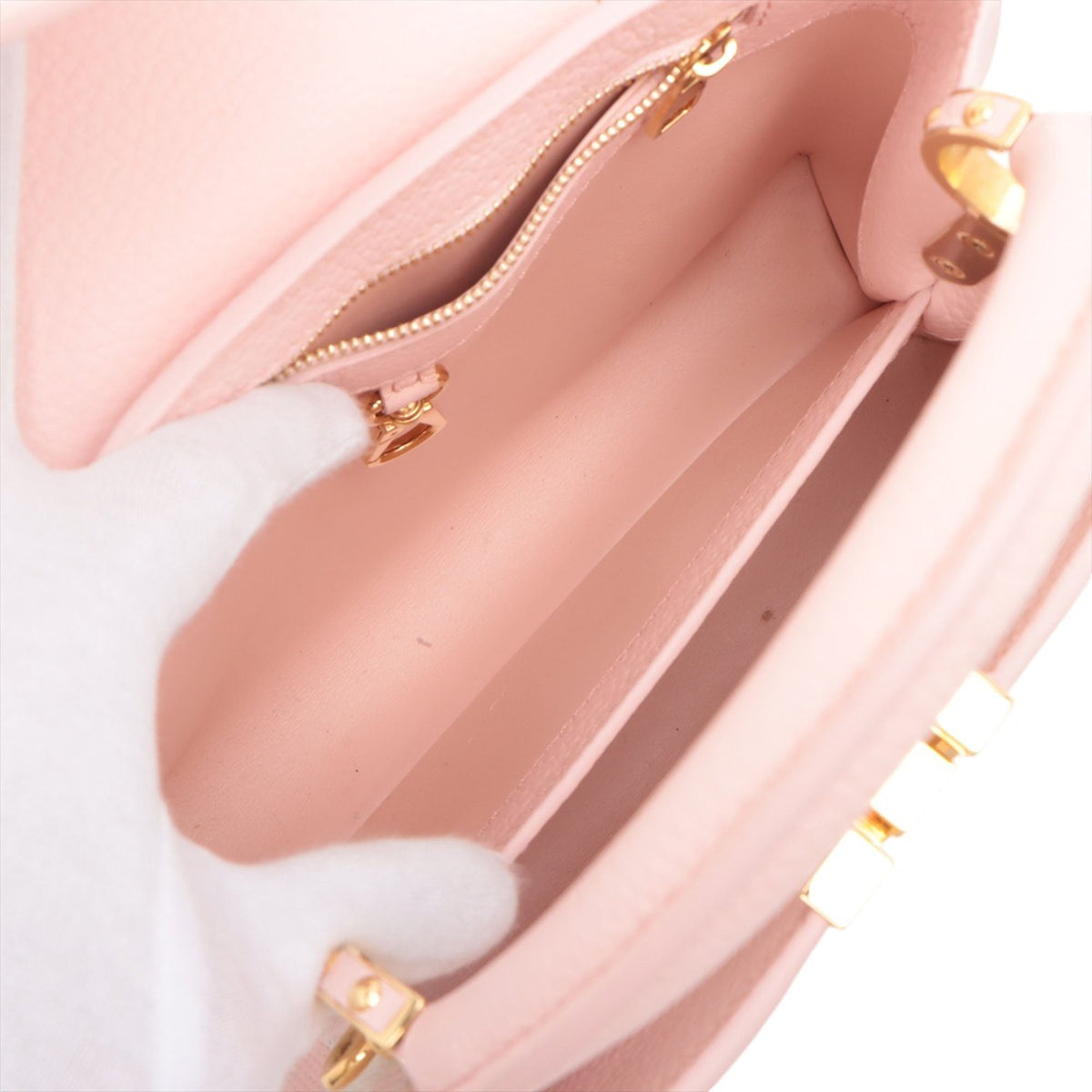 Louis Vuitton Taurillon Embroidered Vichy Capucines BB