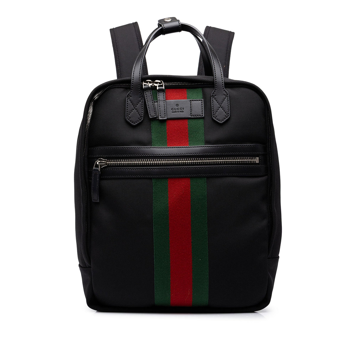 Gucci Techno Canvas Web Backpack — Black