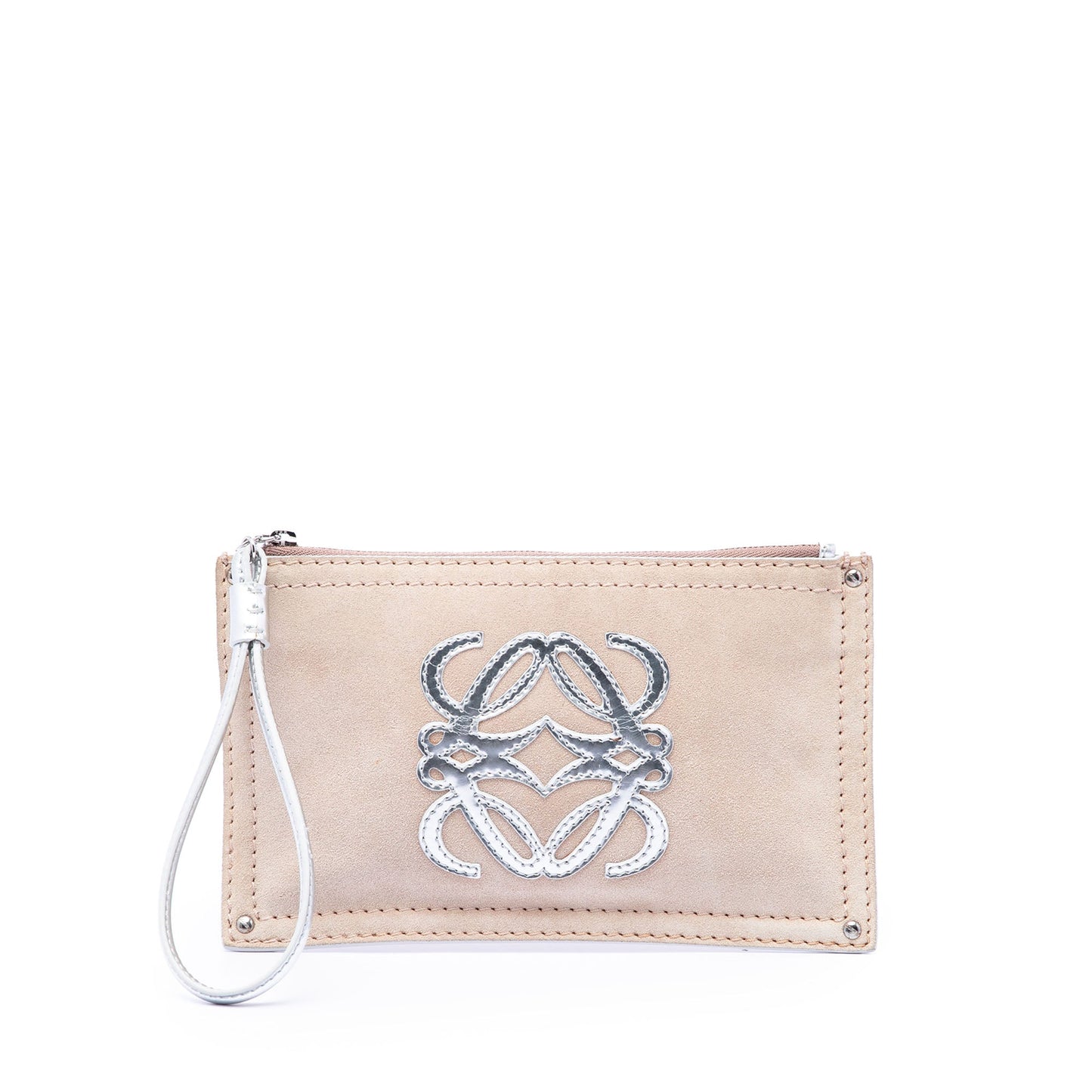 LOEWE Suede Anagram Clutch