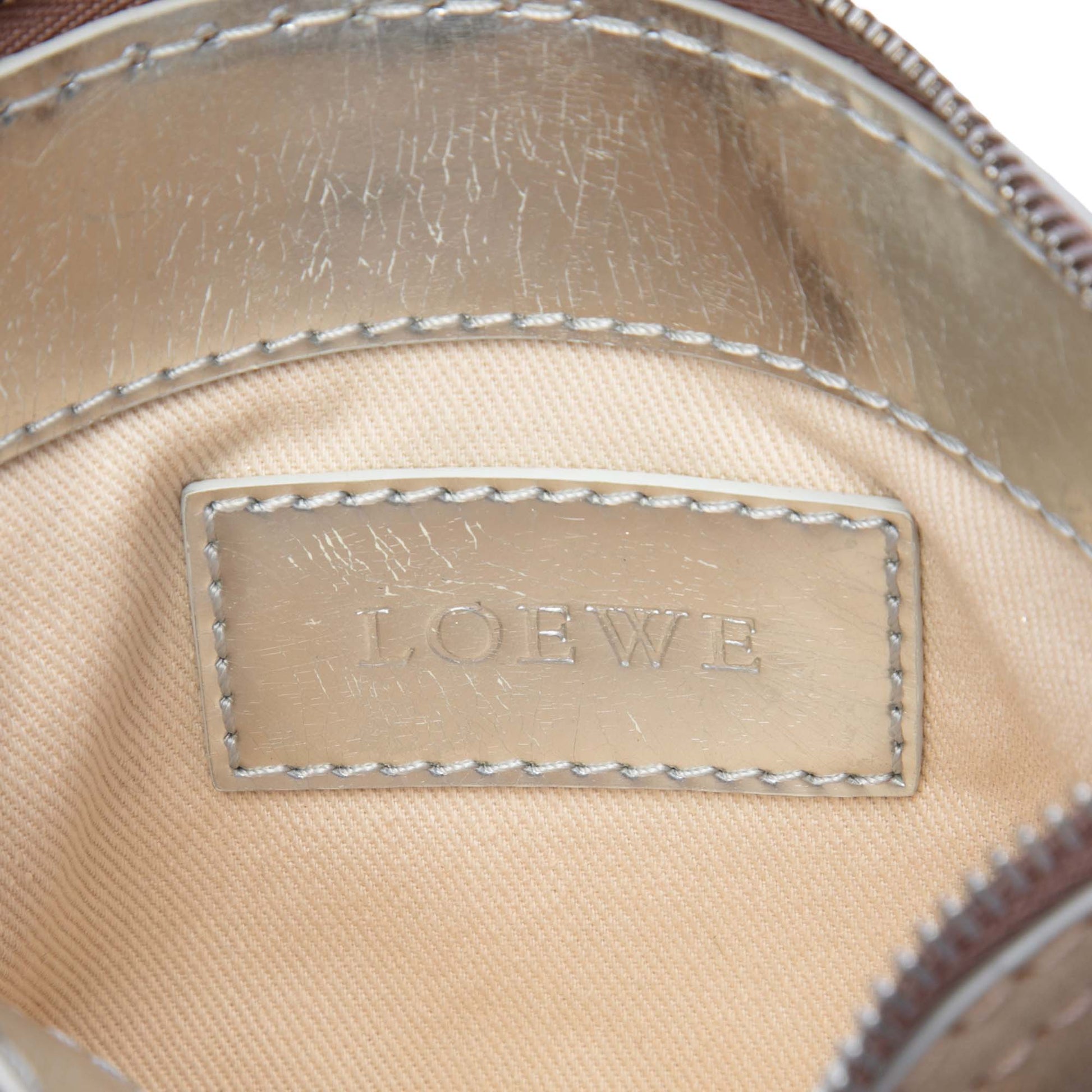 LOEWE Suede Anagram Clutch
