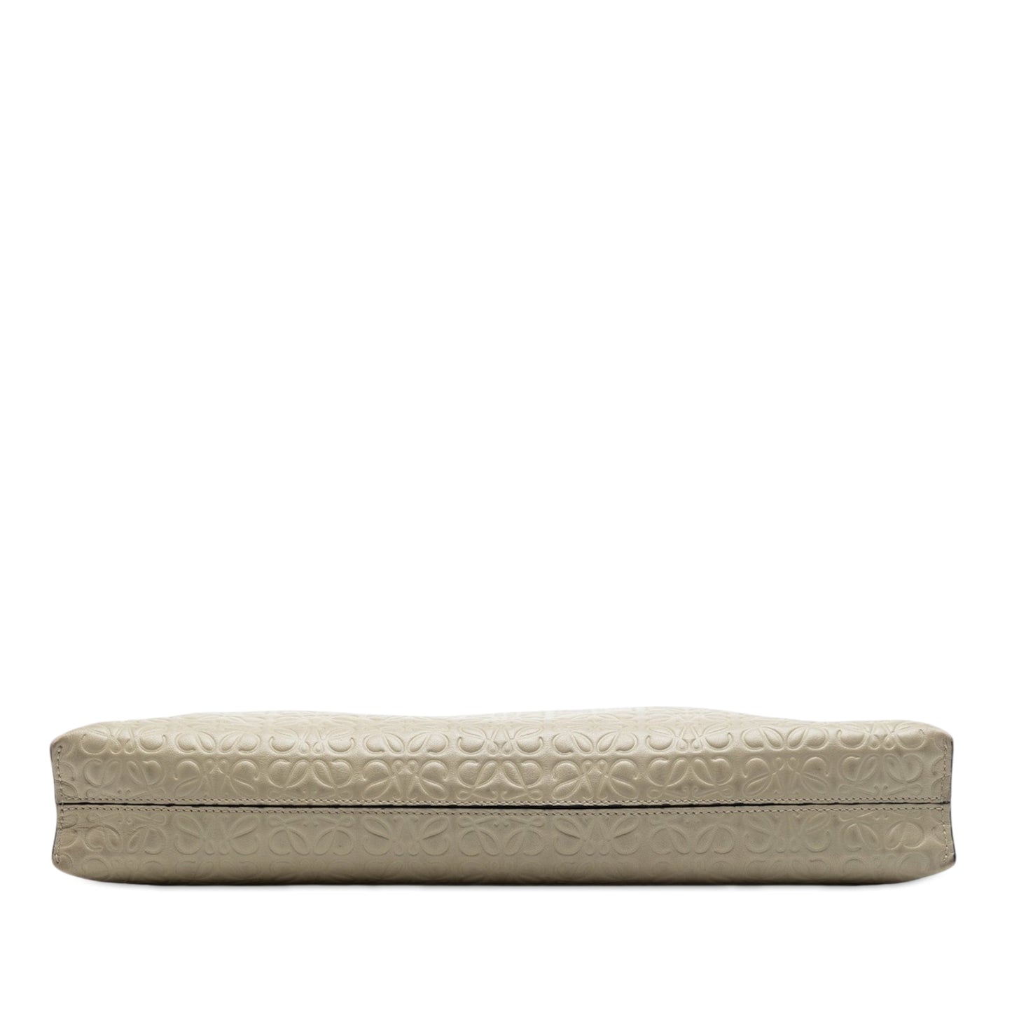 LOEWE Embossed Anagram Leather Repeat T Clutch