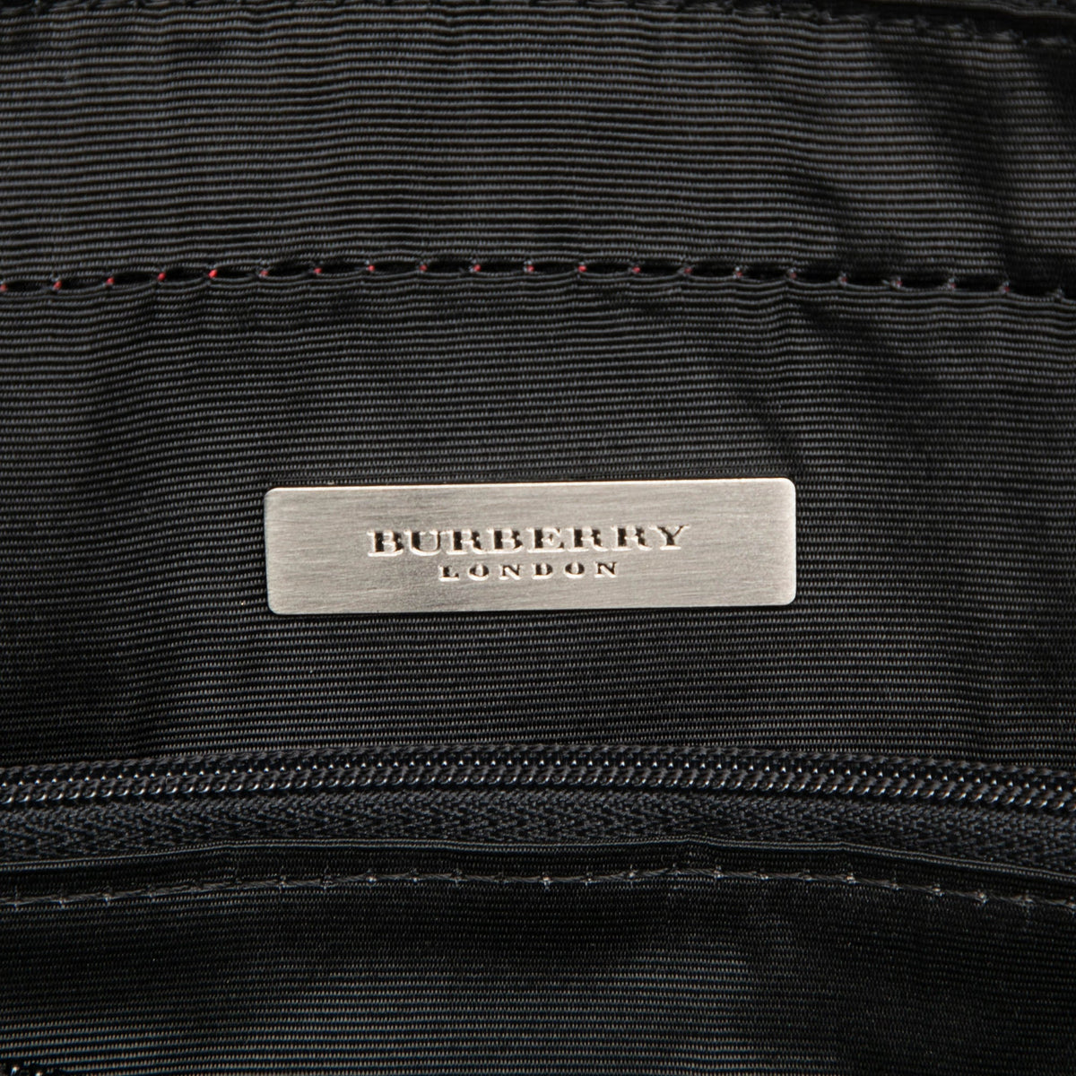 Burberry Nova Check Canvas Trimmed Leather Handbag — Black