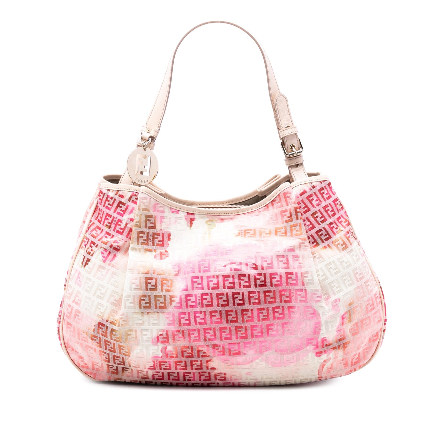 Fendi Zucchino Canvas Floral Tote