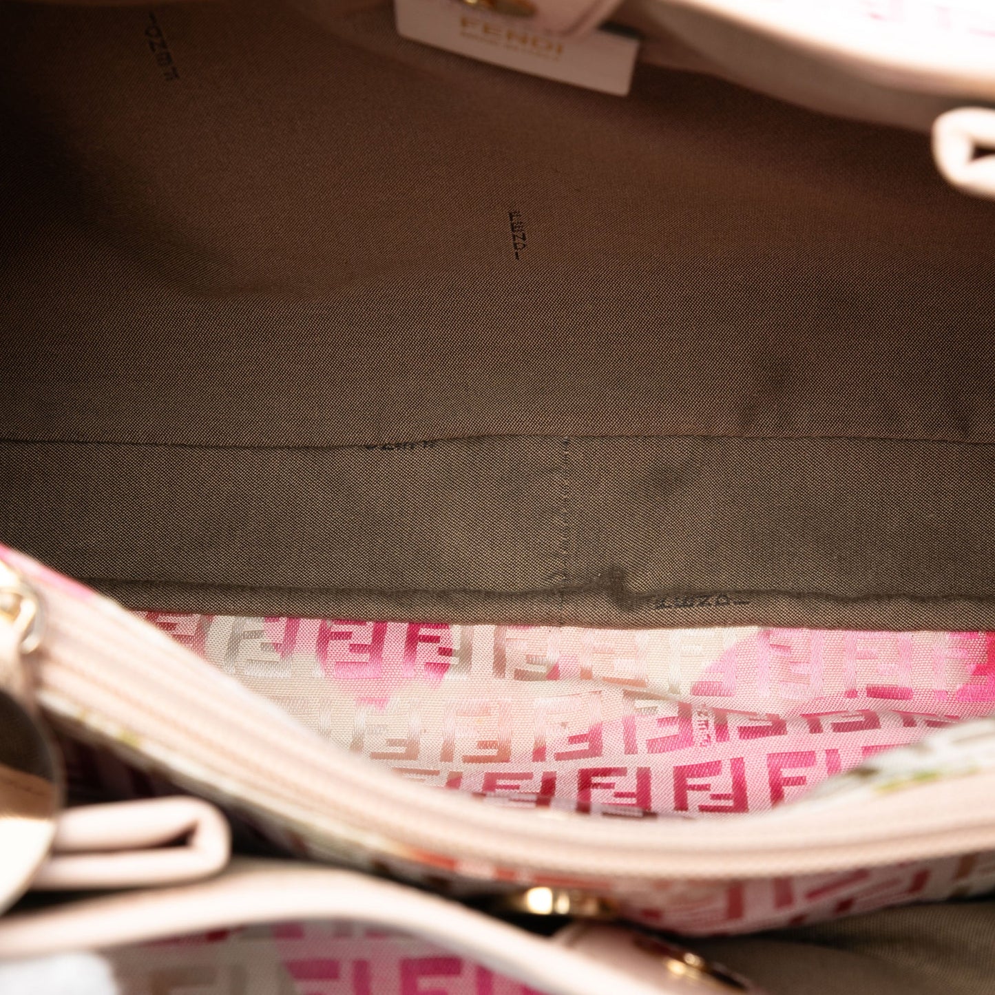 Fendi Zucchino Canvas Floral Tote