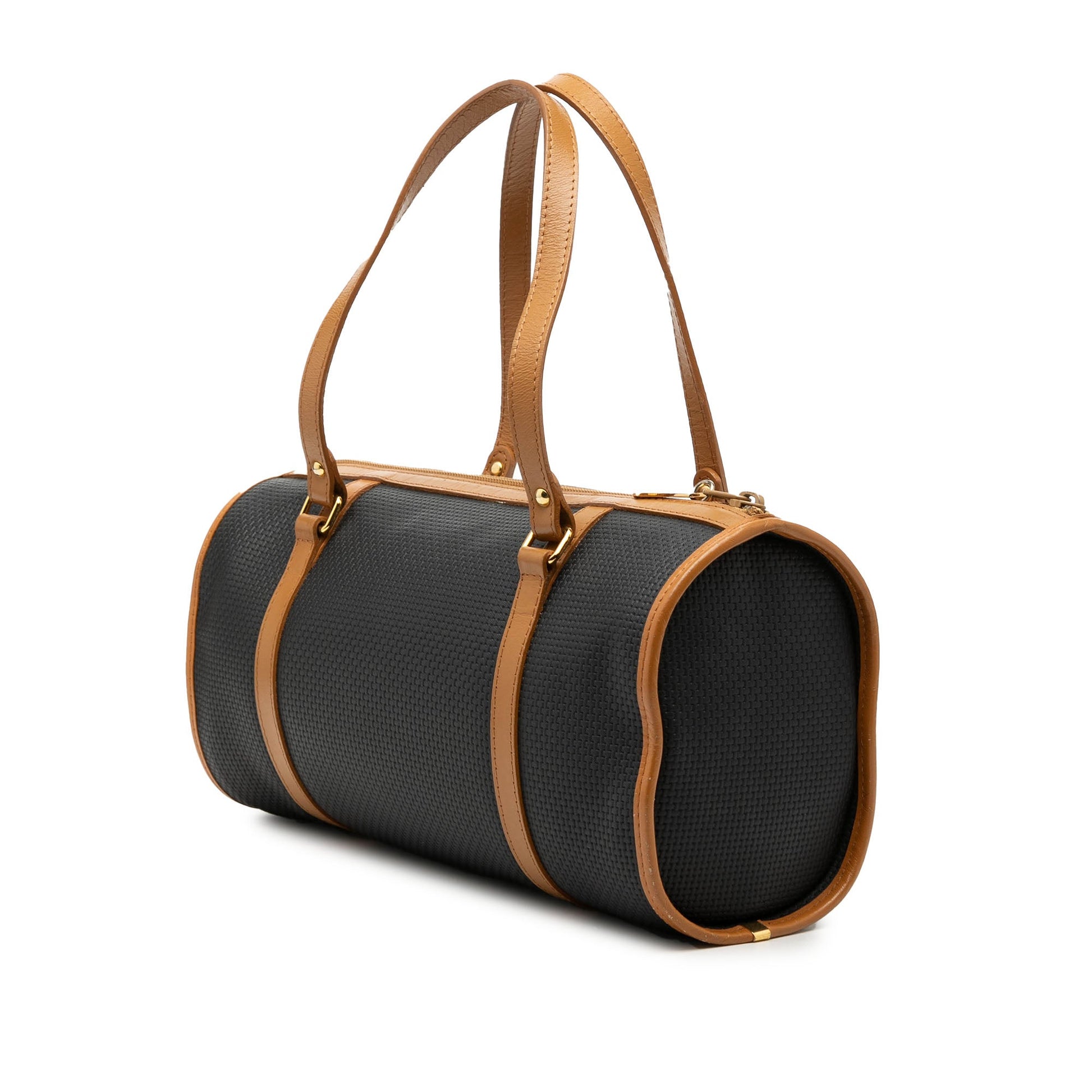 Saint Laurent Weave Canvas Boston Bag