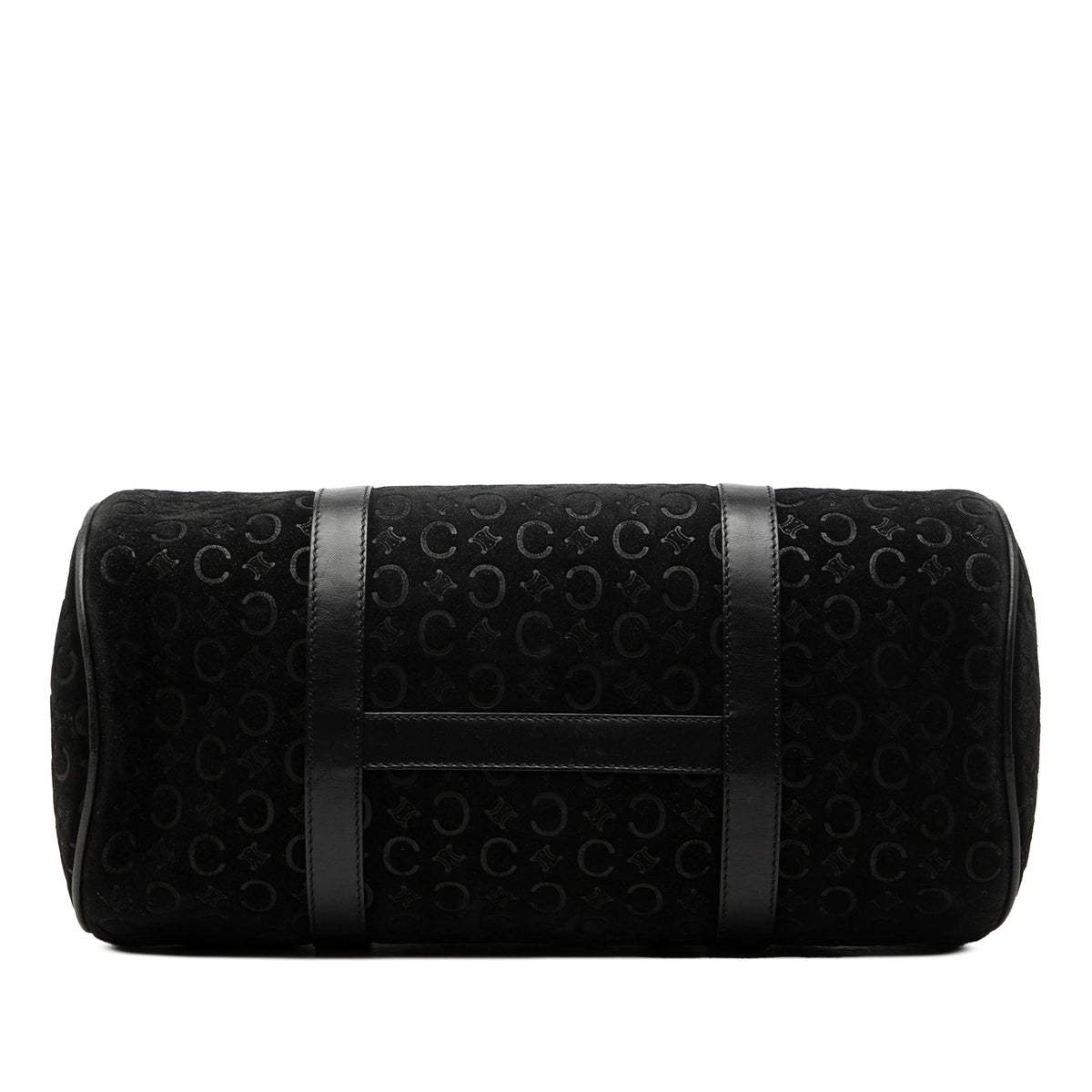Celine C Macadam Suede Handbag — Black