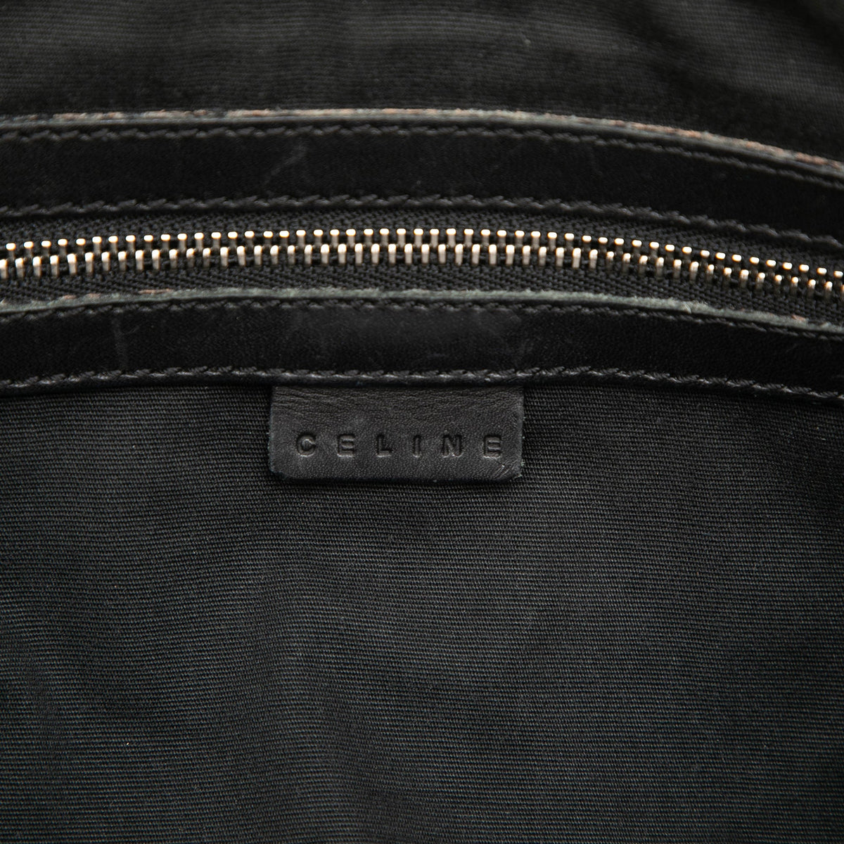 Celine C Macadam Suede Handbag — Black