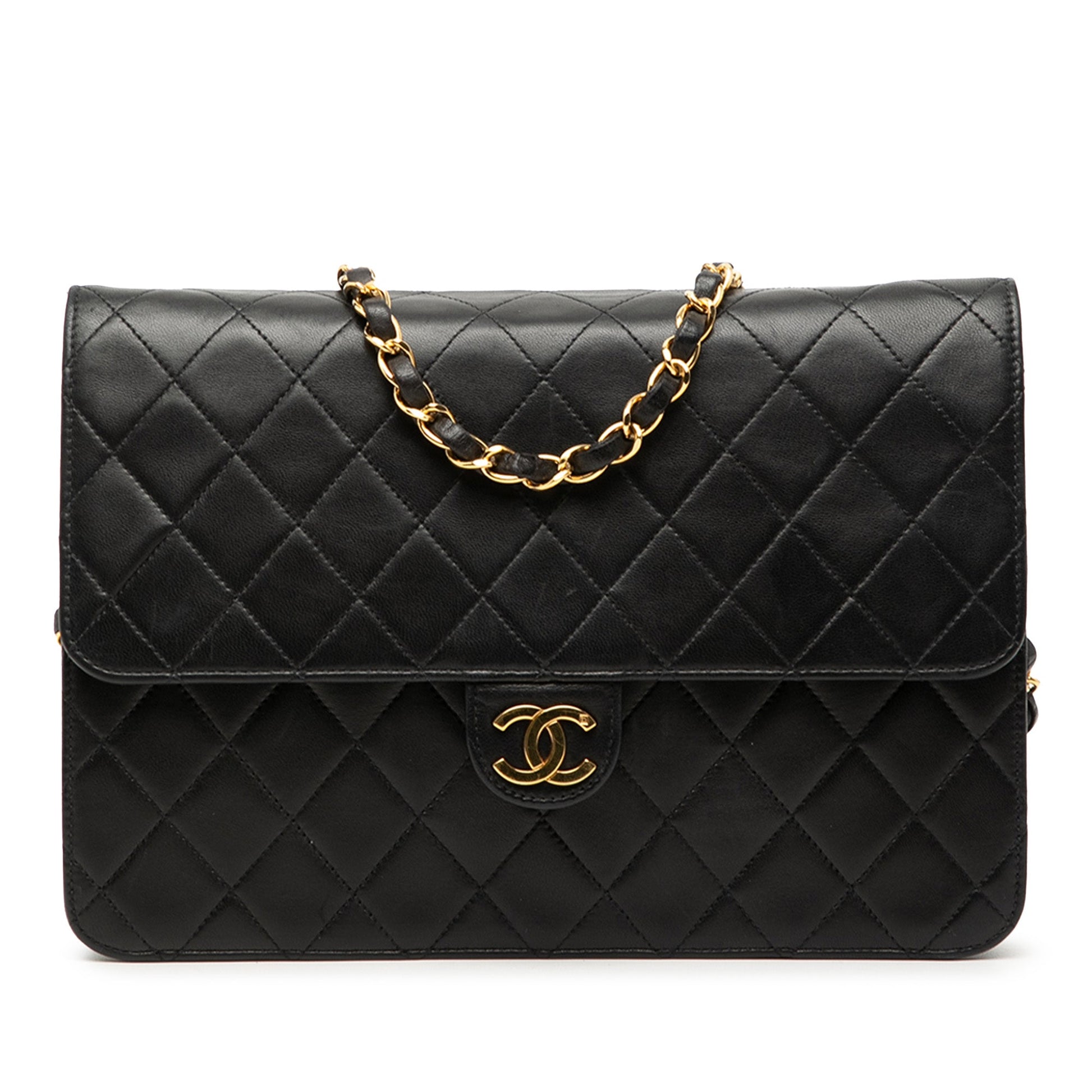 Medium CC Quilted Lambskin Single Flap