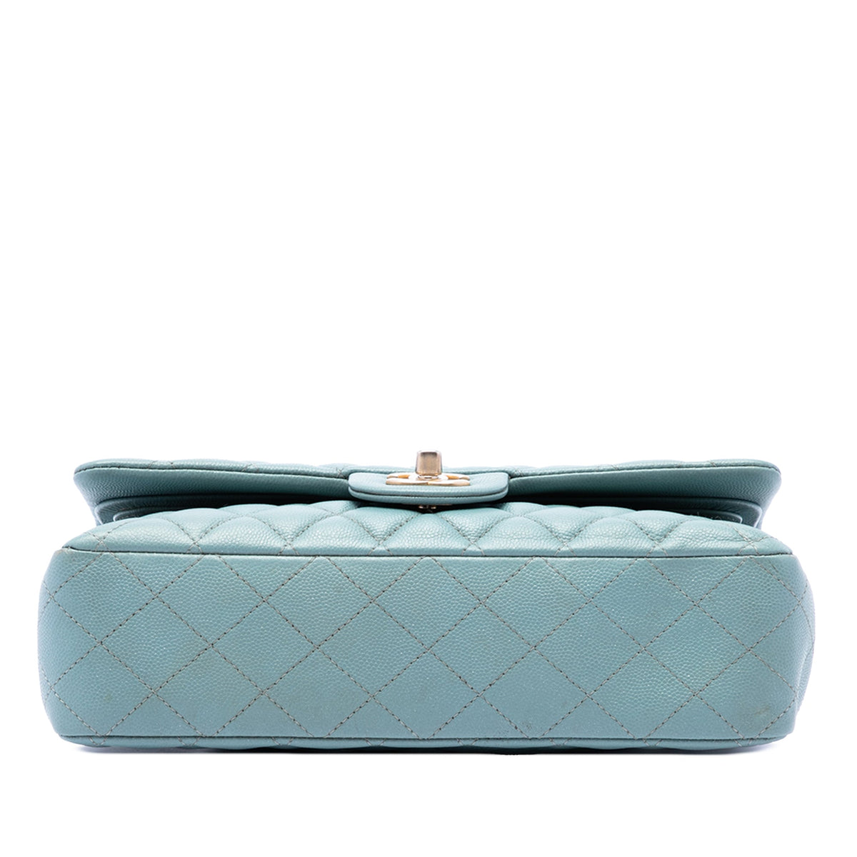 Chanel Medium Classic Iridescent Caviar Double Flap — Blue
