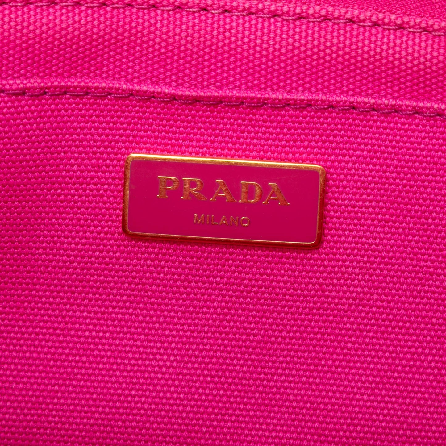 Prada Small Canvas Canapa Logo Satchel