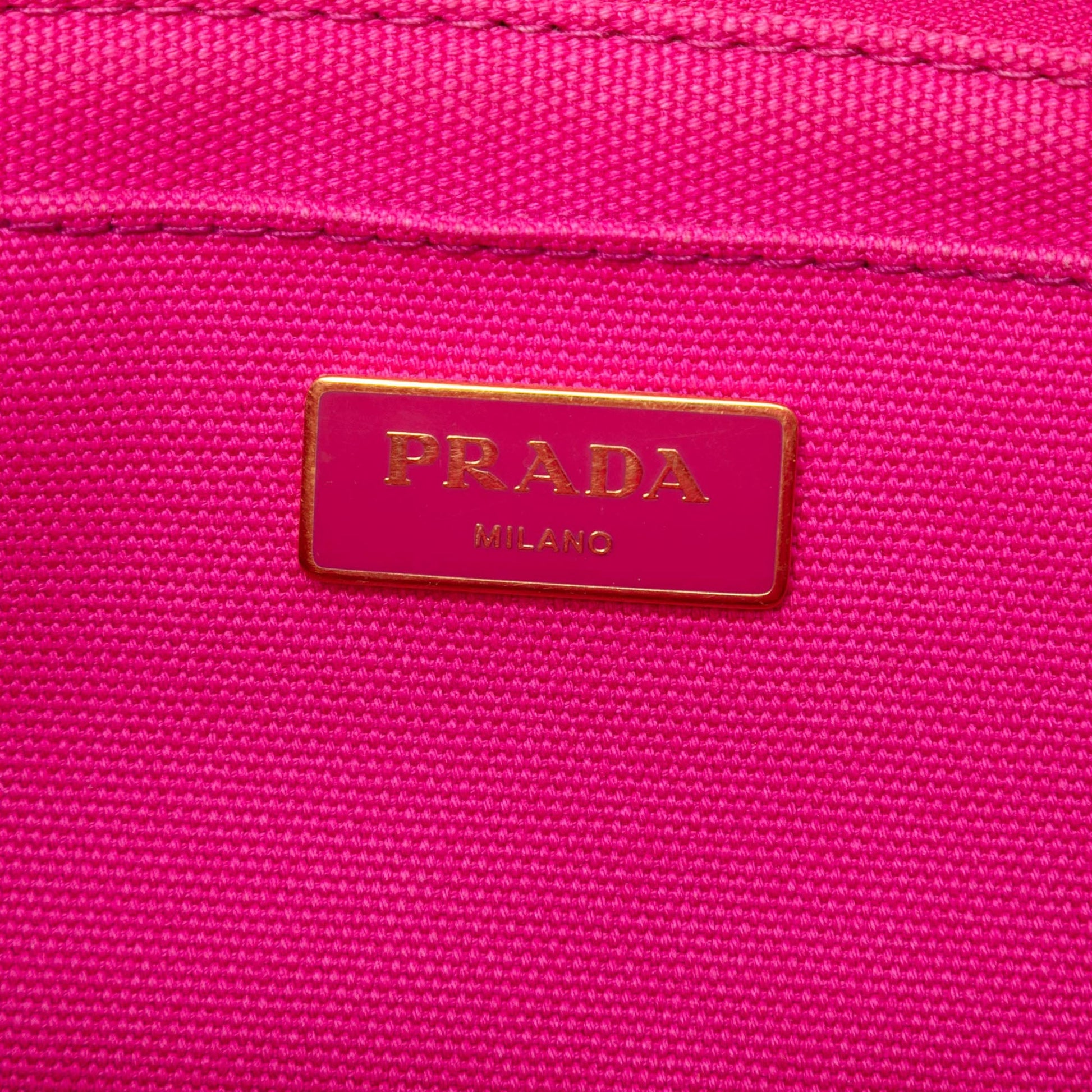 Prada Small Canvas Canapa Logo Satchel