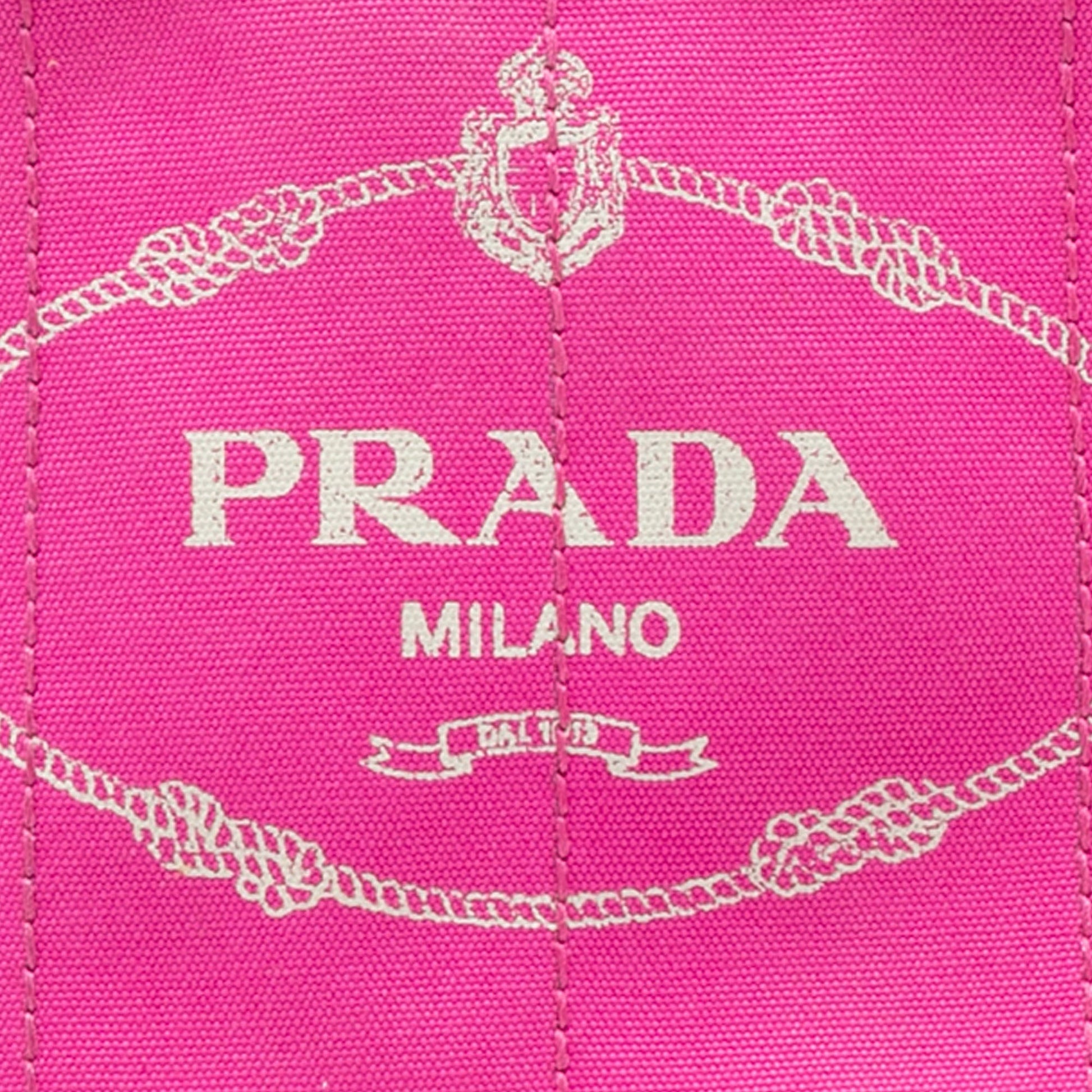 Prada Small Canvas Canapa Logo Satchel