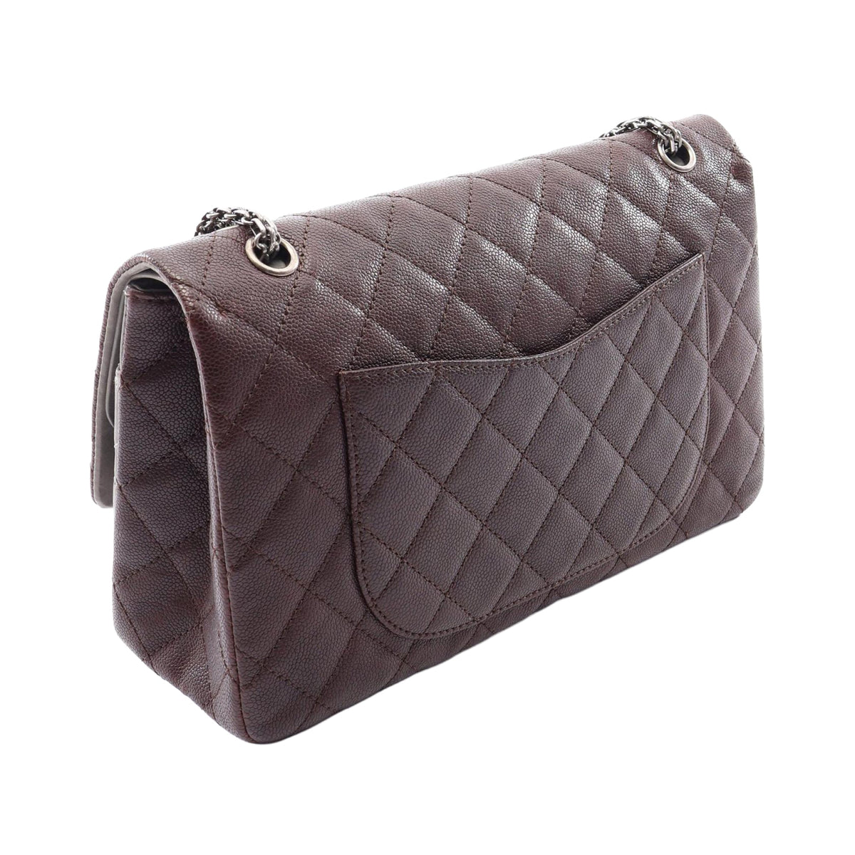 Chanel Bicolor Caviar and Iridescent Calfskin Reissue 2.55 Double Flap 226 — Brown