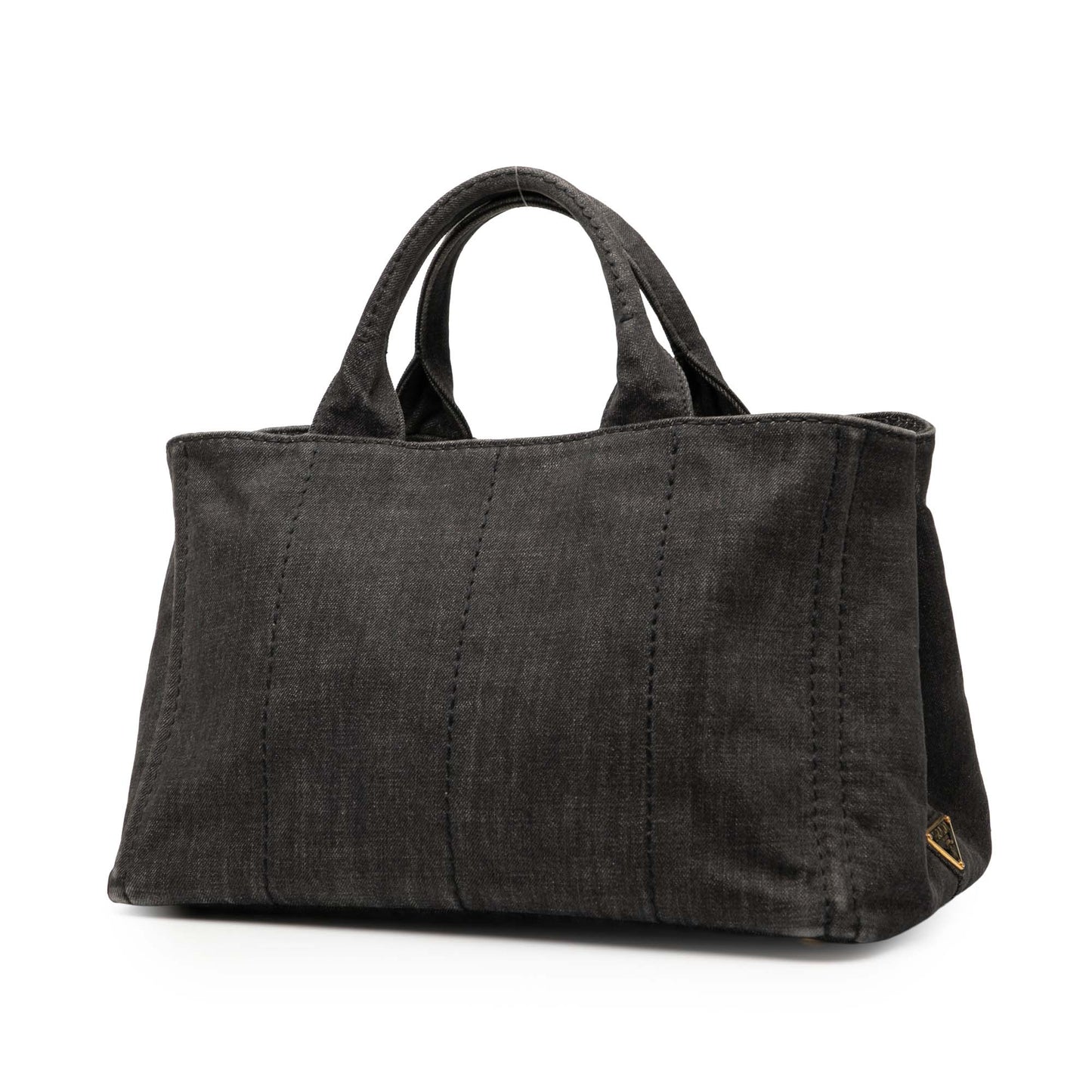 Prada Denim Canapa Logo Satchel
