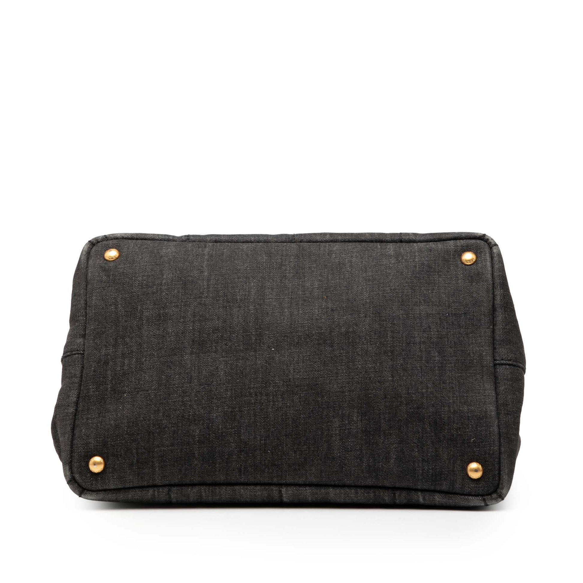 Prada Denim Canapa Logo Satchel