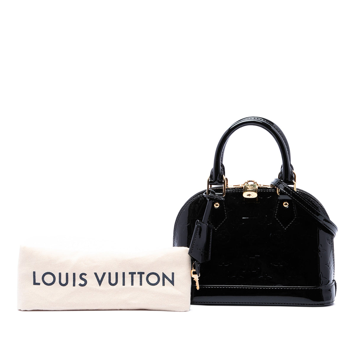Louis Vuitton Monogram Vernis Alma BB — Black