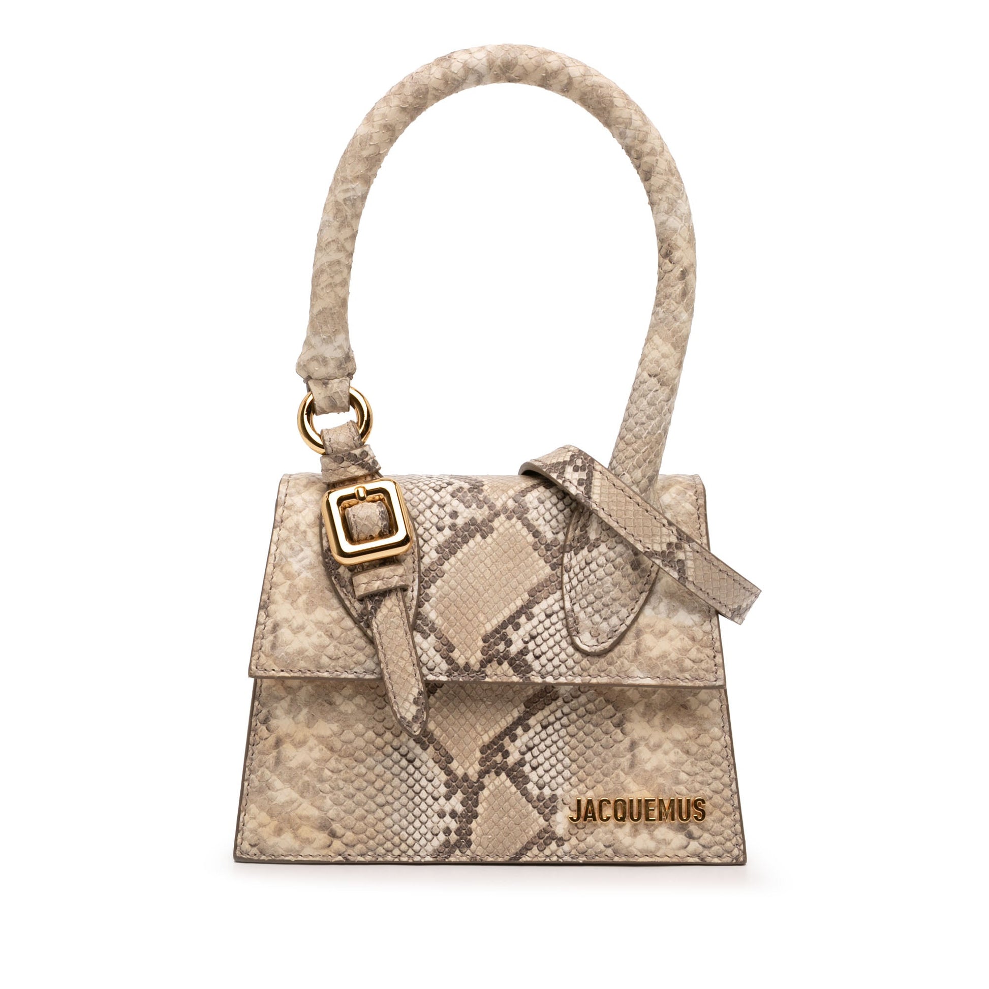 Jacquemus Snake Embossed Leather Le Chiquito Moyen Satchel