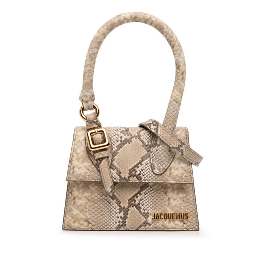 Jacquemus Snake Embossed Leather Le Chiquito Moyen Satchel