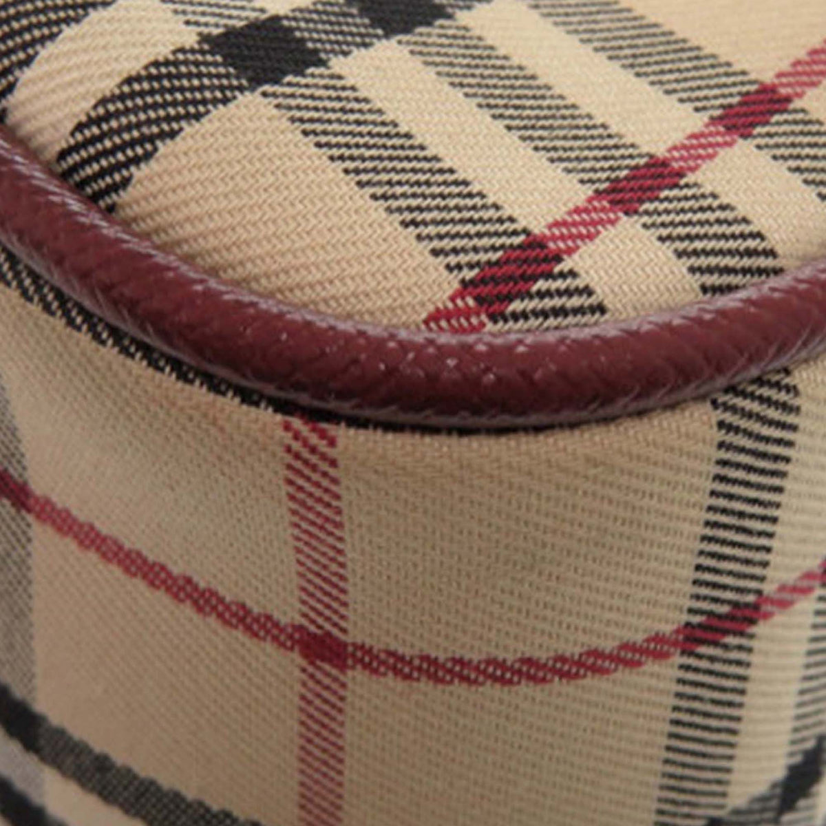 Burberry House Check Canvas Handbag — Red