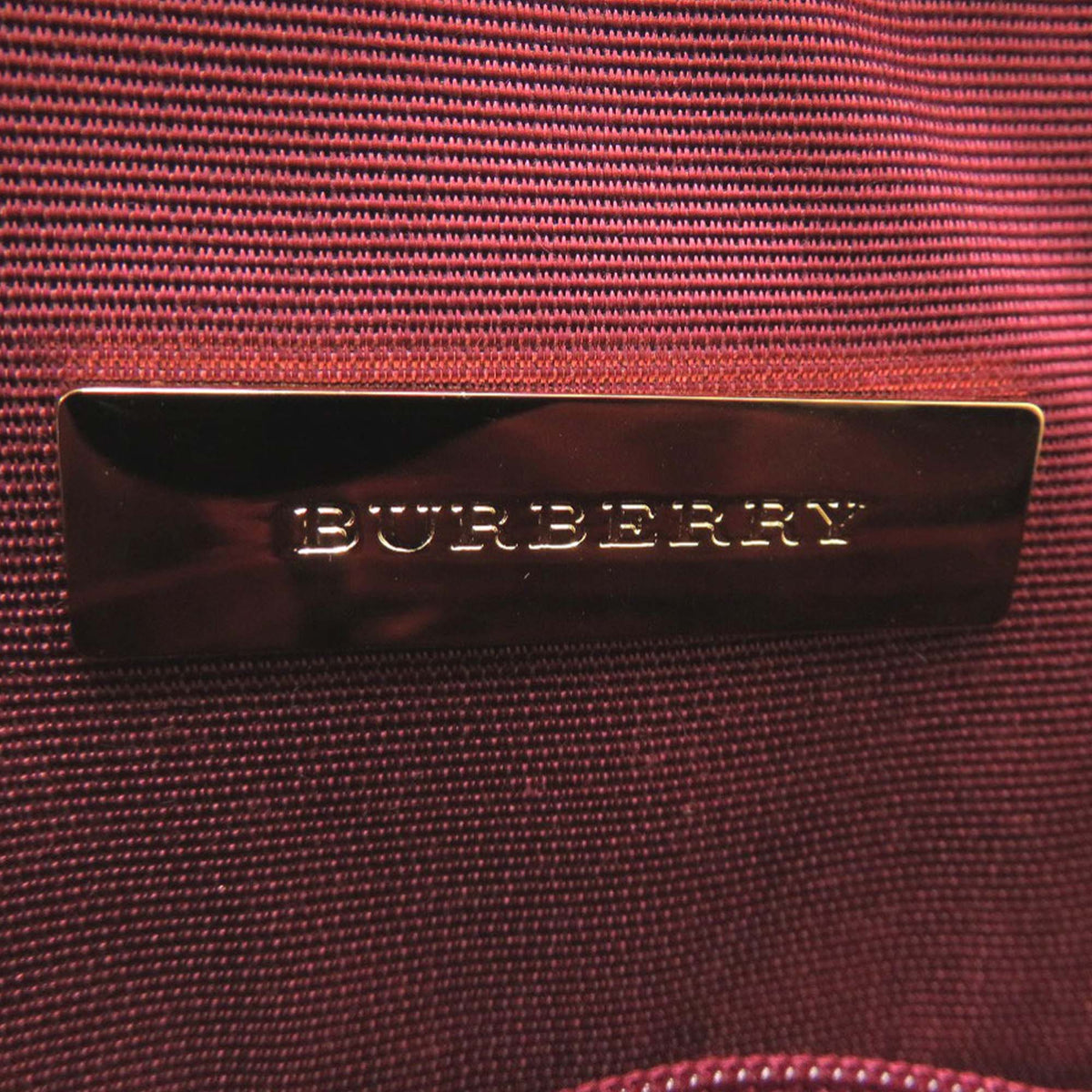 Burberry House Check Canvas Handbag — Red