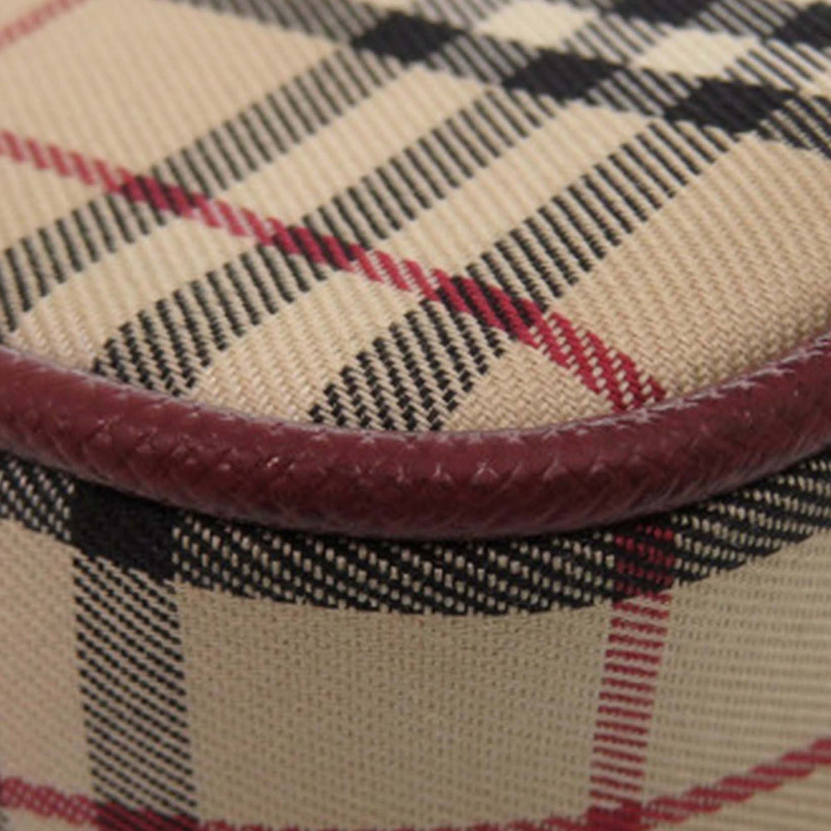 Burberry House Check Canvas Handbag — Red