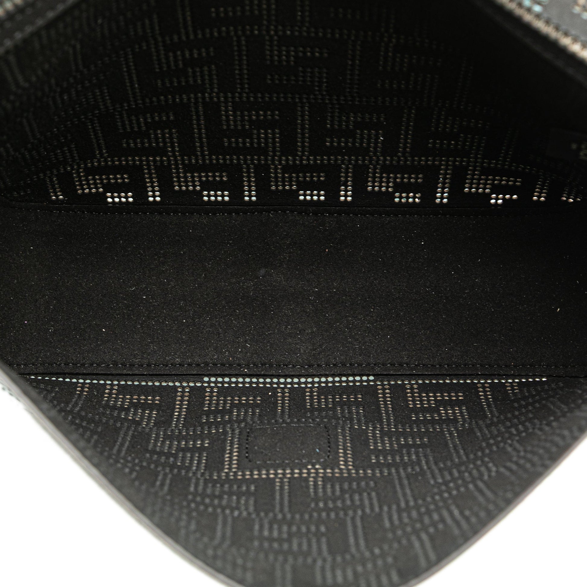 Fendi Medium Zucca Perforated Leather Baguette Messenger Bag