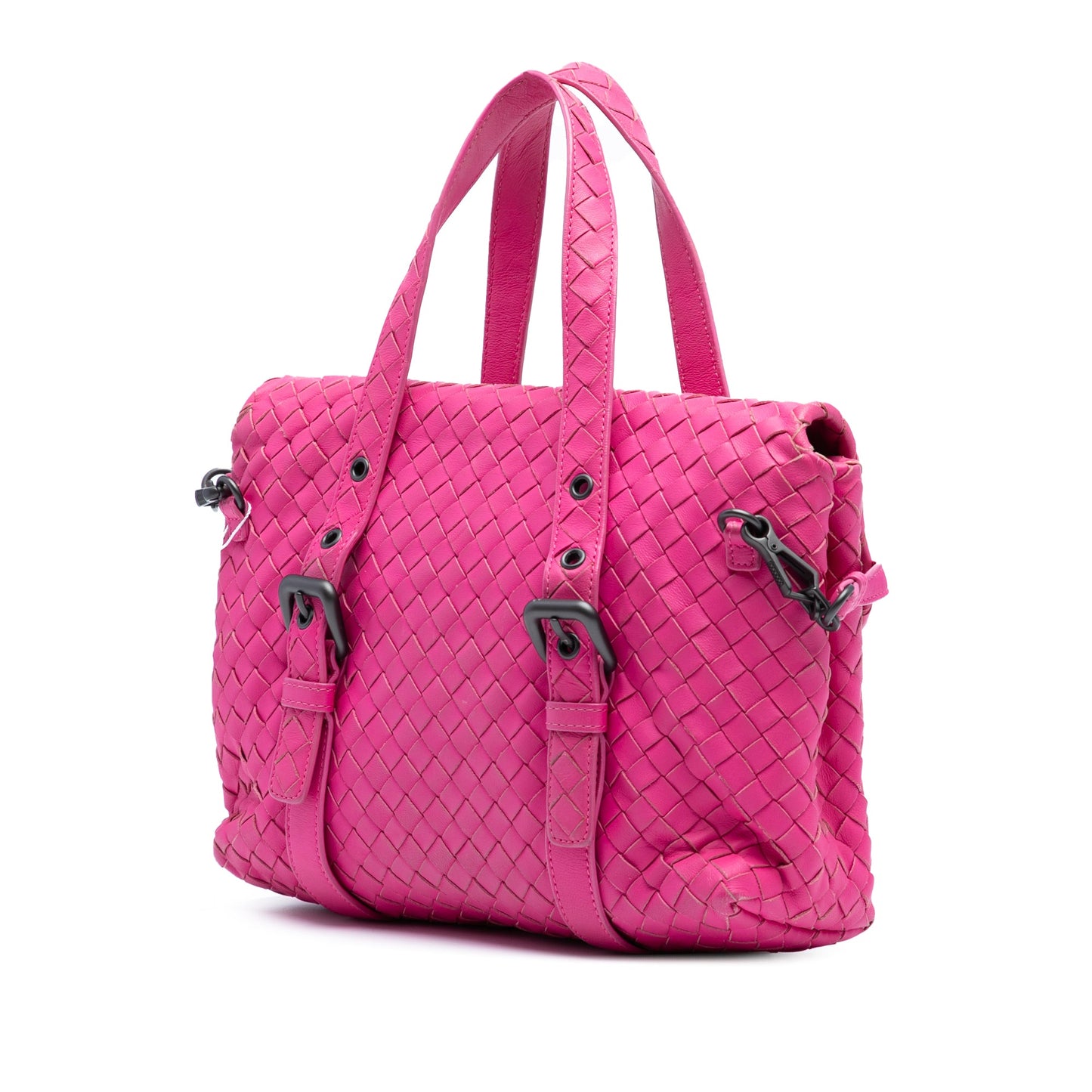 Bottega Veneta Nappa Intrecciato Flap Satchel