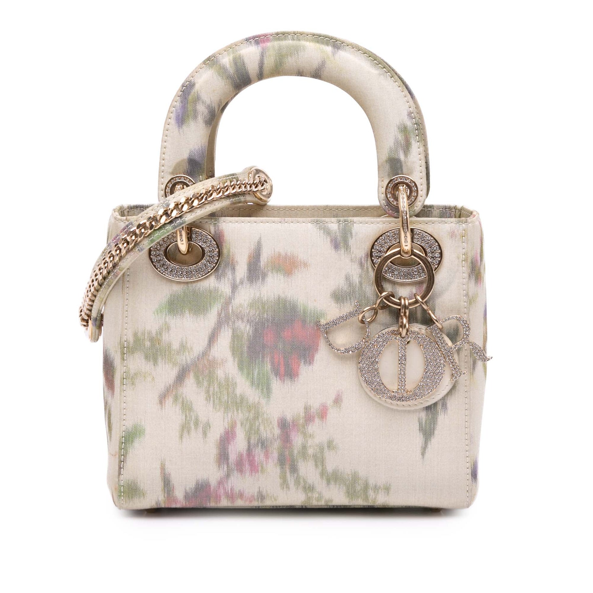 Dior Mini Satin Floral Crystal Lady Dior