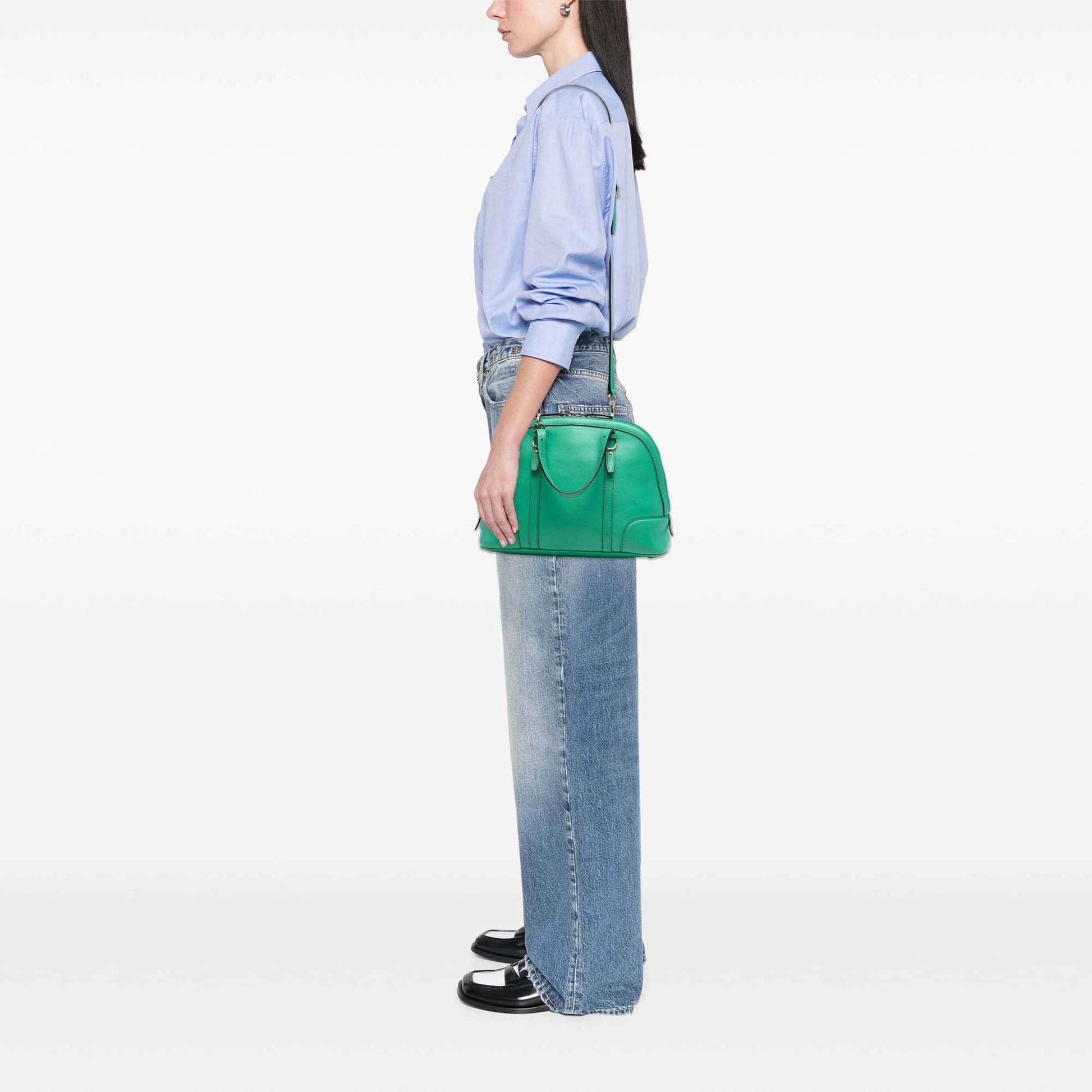 Gucci Small Leather Nice Dome Satchel