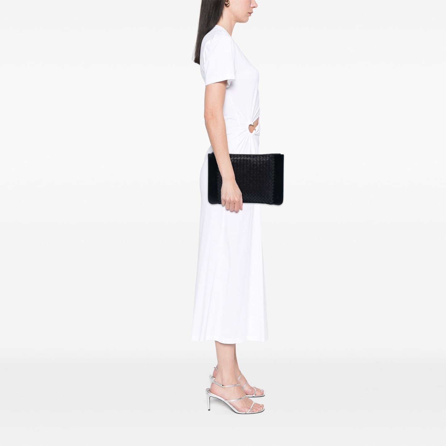 Bottega Veneta Intrecciato Trimmed Leather Clutch