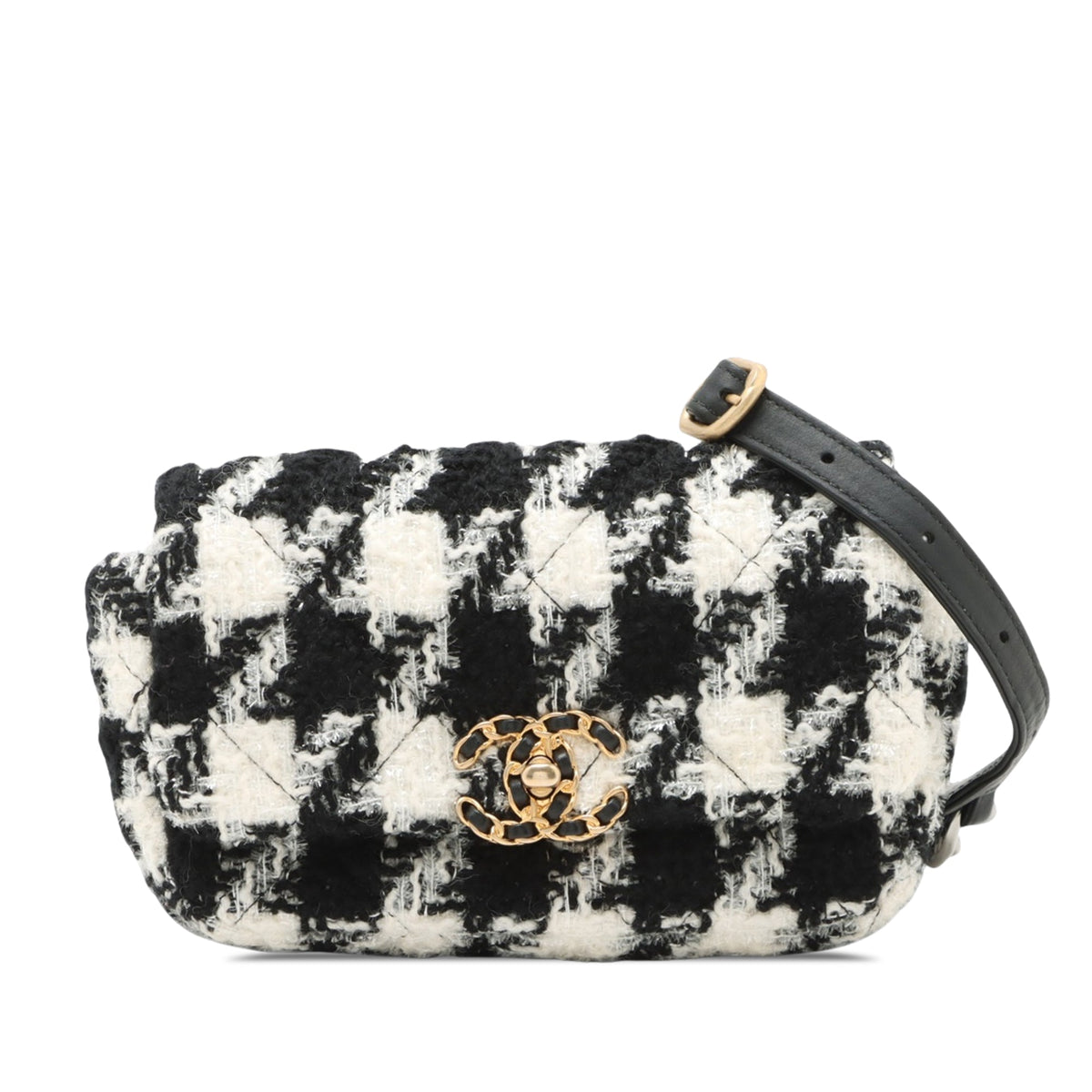 Chanel Houndstooth Tweed 19 Belt Bag