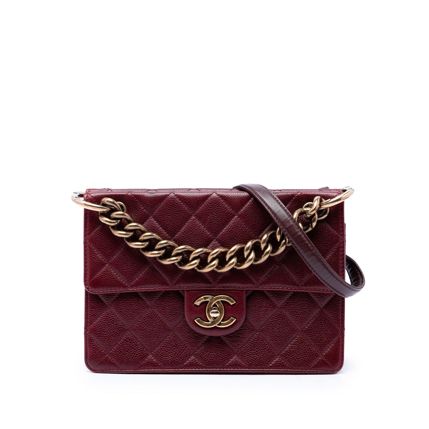 Chanel Paris Edinburgh Quilted Caviar Retro Class Flap