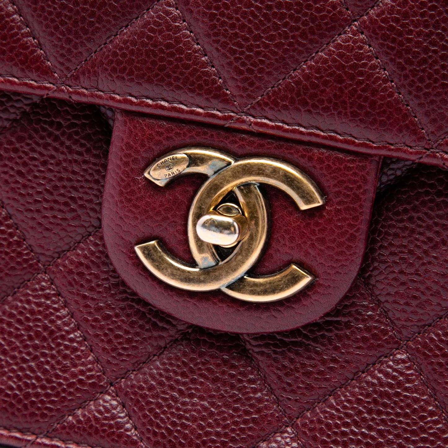 Chanel Paris Edinburgh Quilted Caviar Retro Class Flap
