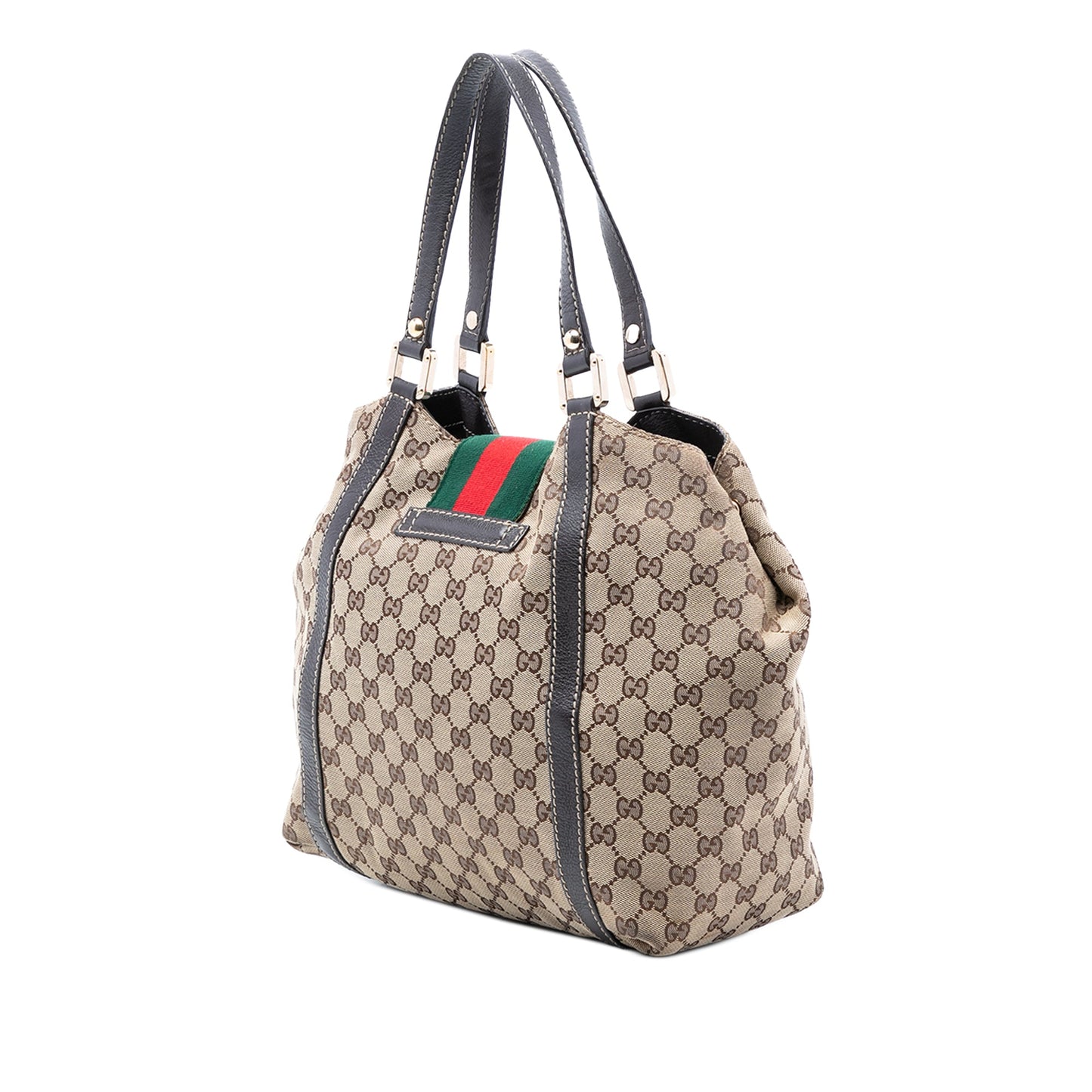Gucci GG Canvas Web New Ladies Tote