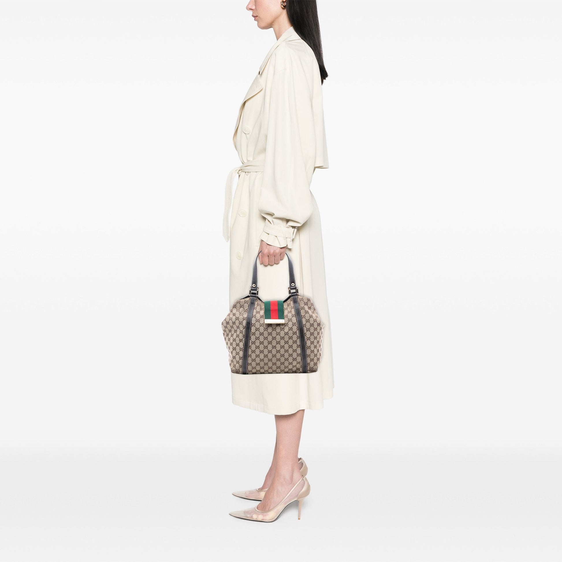 Gucci GG Canvas Web New Ladies Tote
