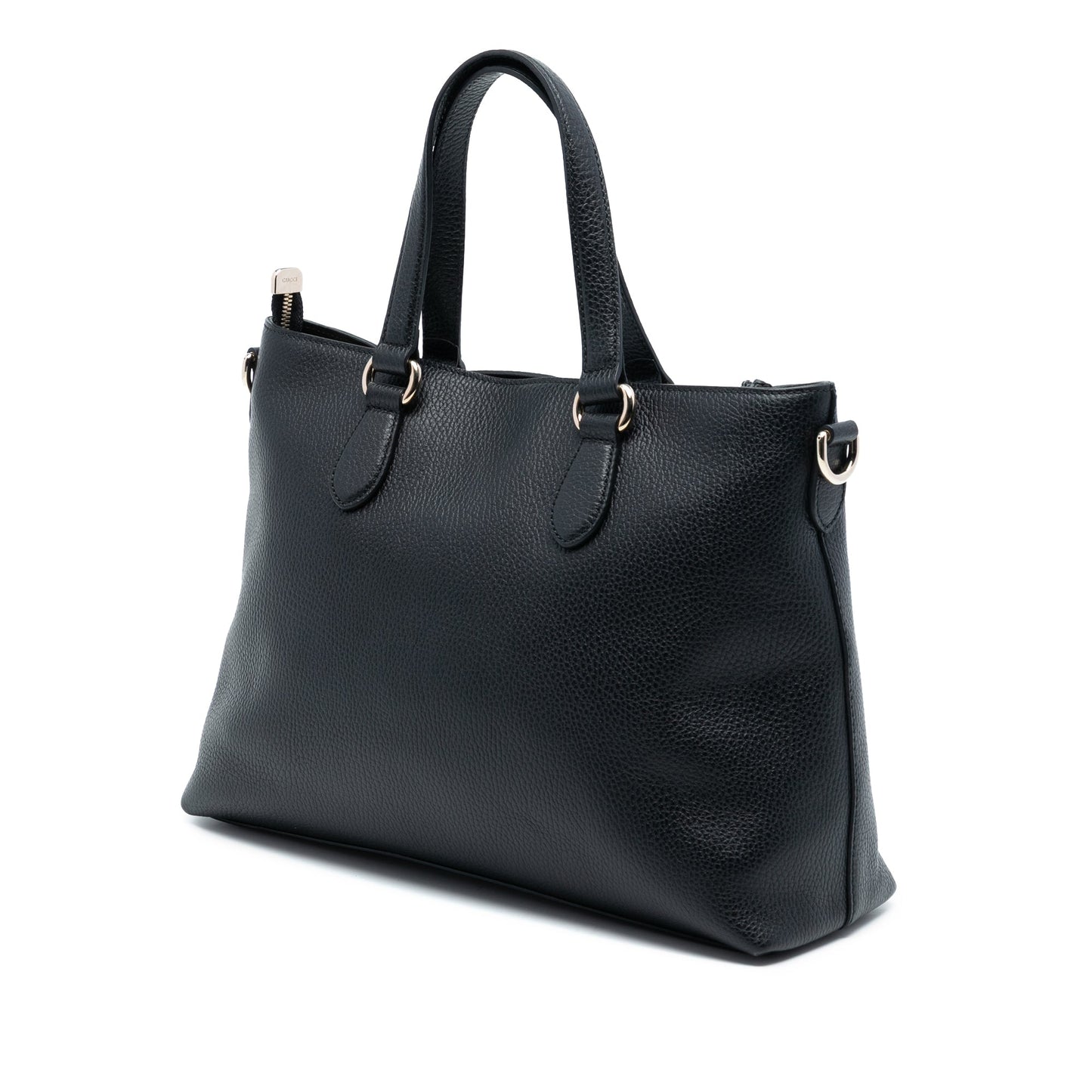 Gucci Leather Bamboo Tassel Satchel