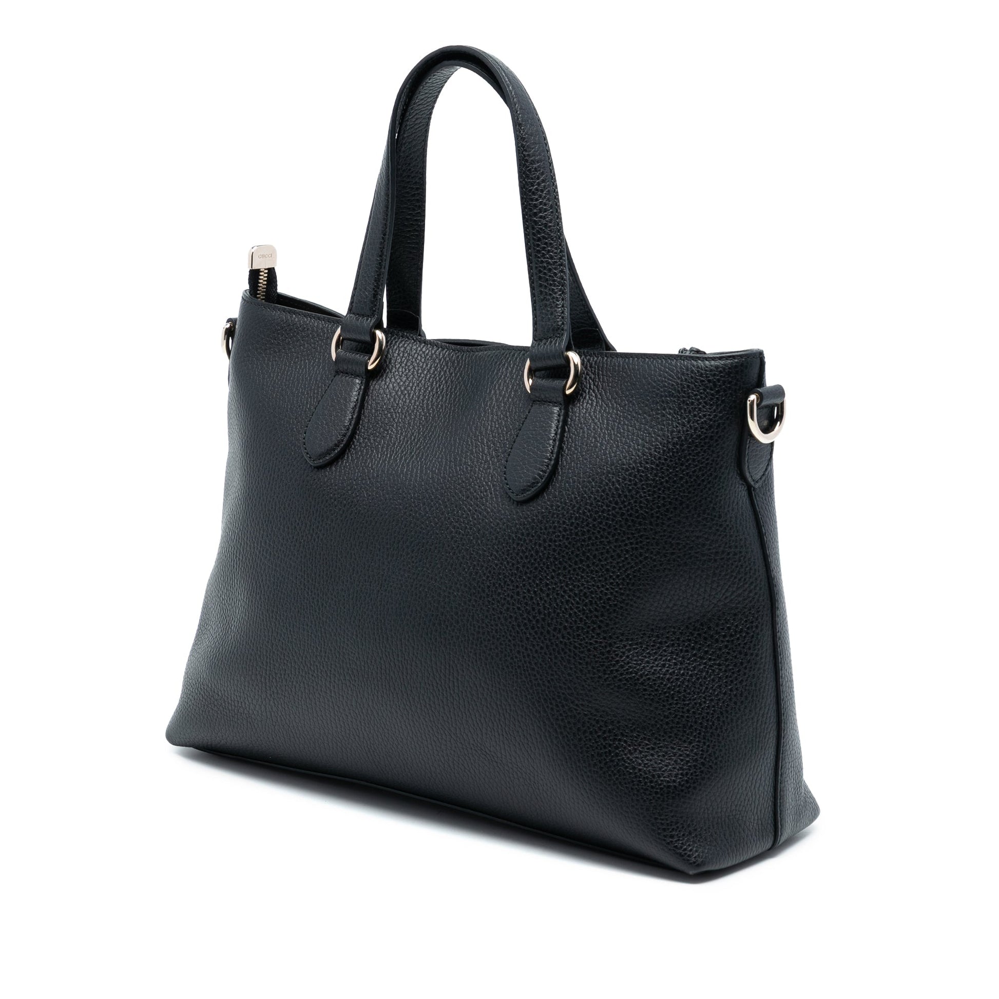Gucci Leather Bamboo Tassel Satchel