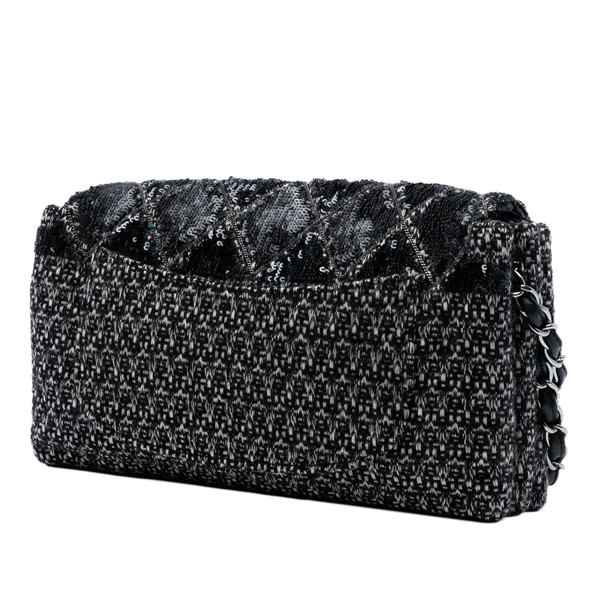 Chanel Large Tweed and Sequin Icons 3 Accordion Flap