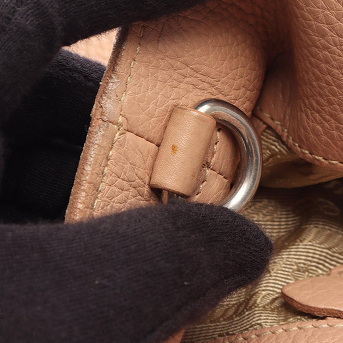 Prada Vitello Daino Open Convertible Tote — Pink