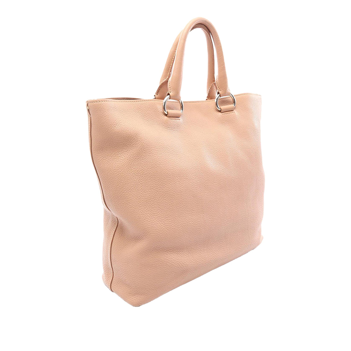 Prada Vitello Daino Open Convertible Tote — Pink